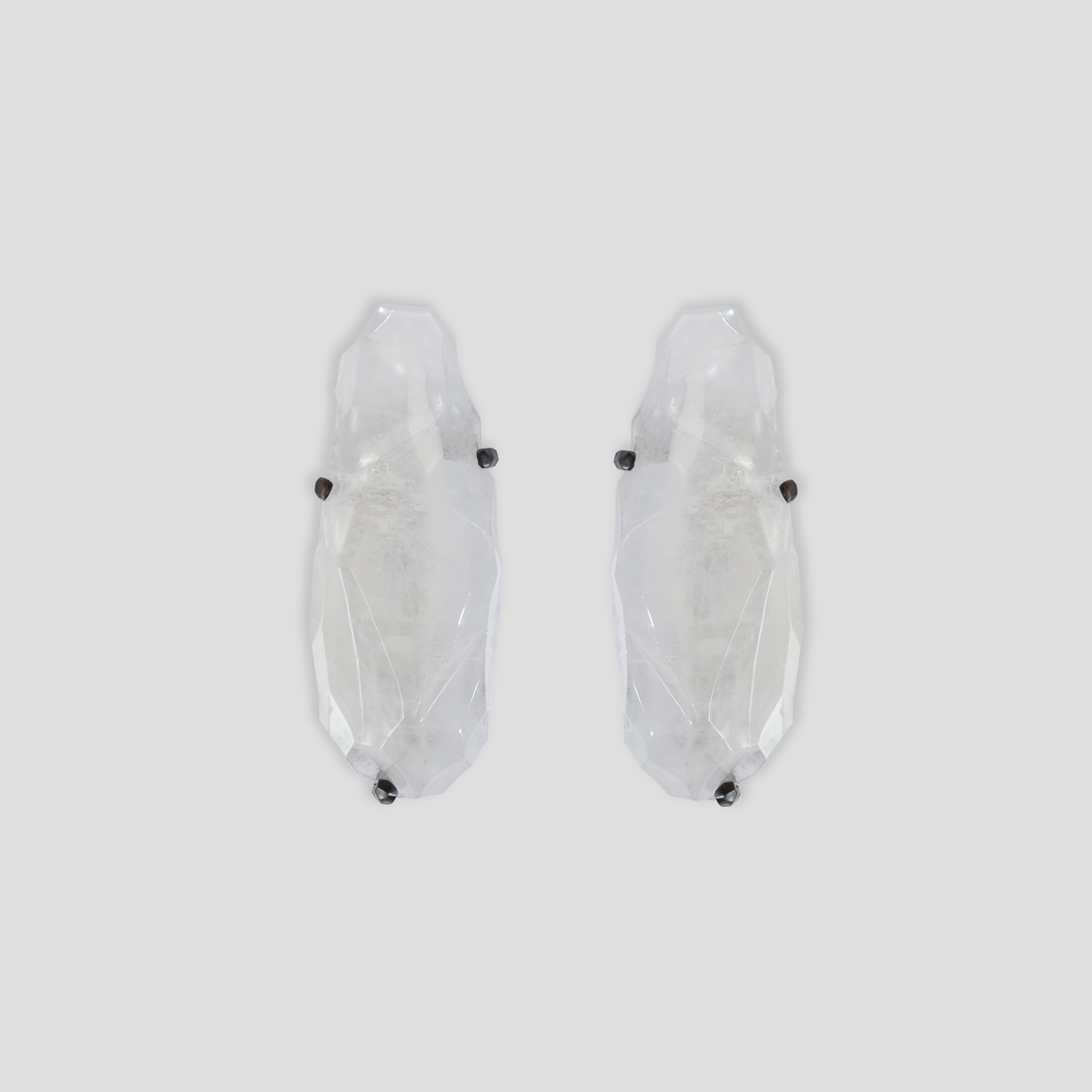 SSW Rock Crystal Sconces by Phoenix For Sale