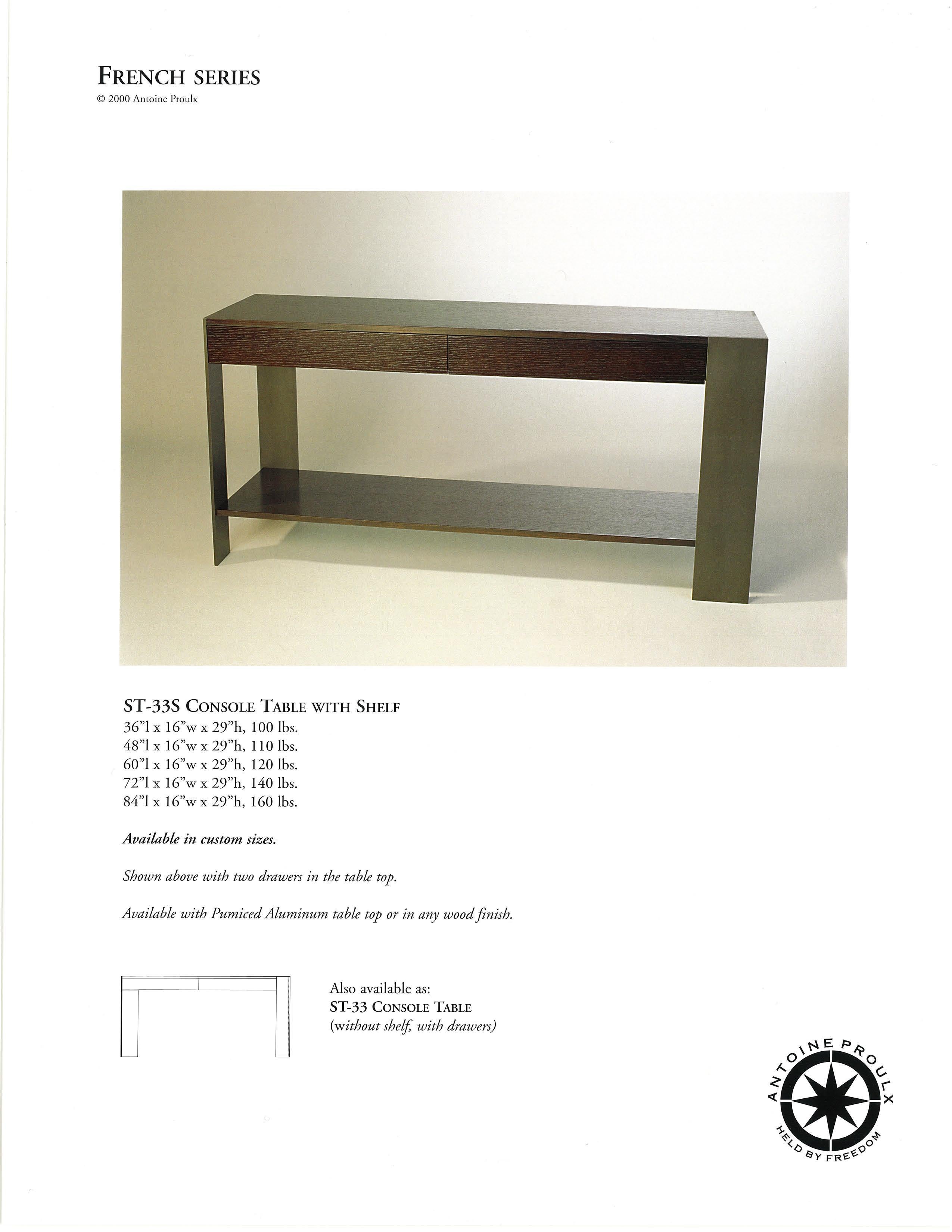 American ST-33S Console with Shelf and Metal legs by Antoine Proulx For Sale