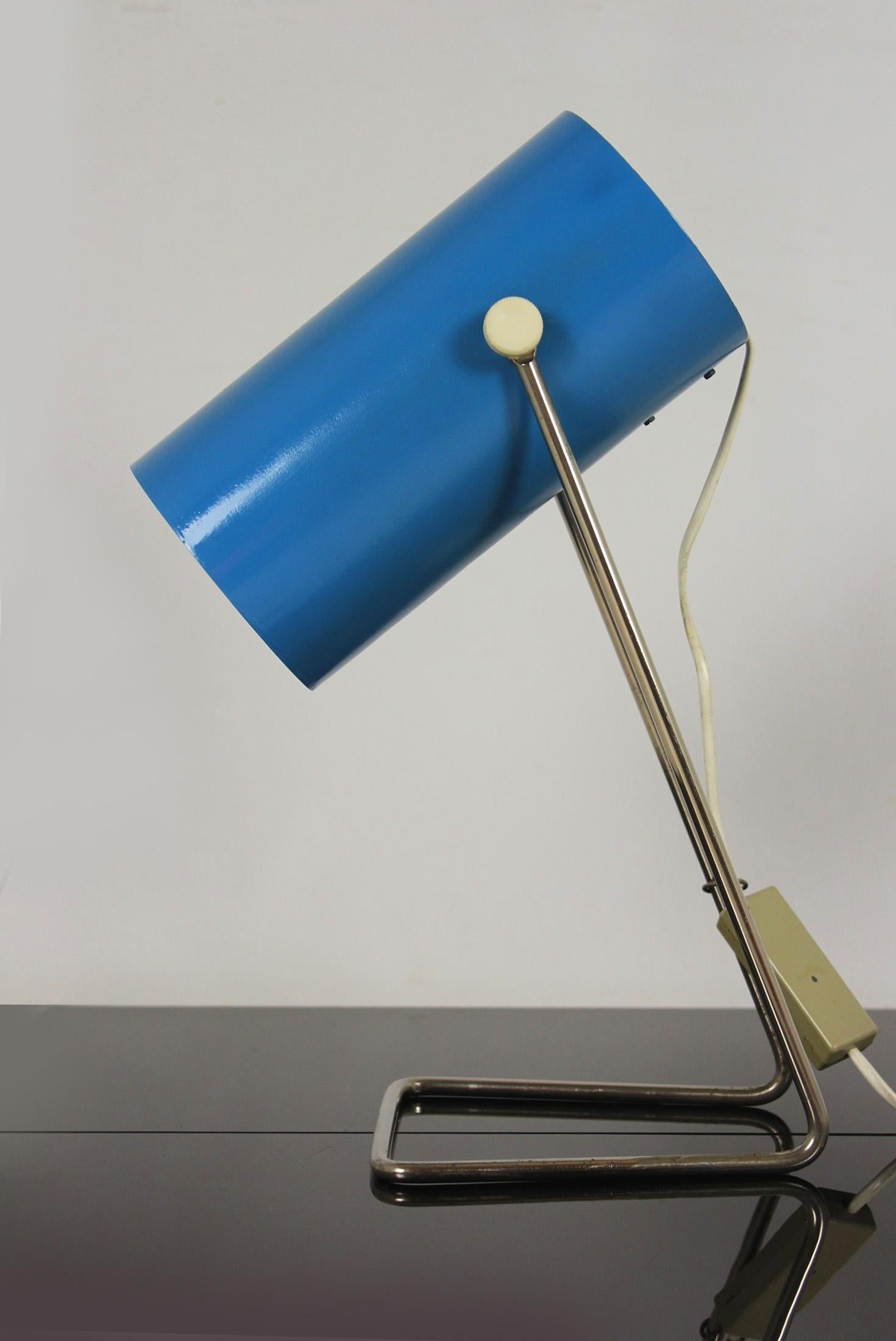 Midcentury table lamp from ZAOS, produced in the 1970s. Lamp is fully functional, using lightbulbs with an E27 thread.