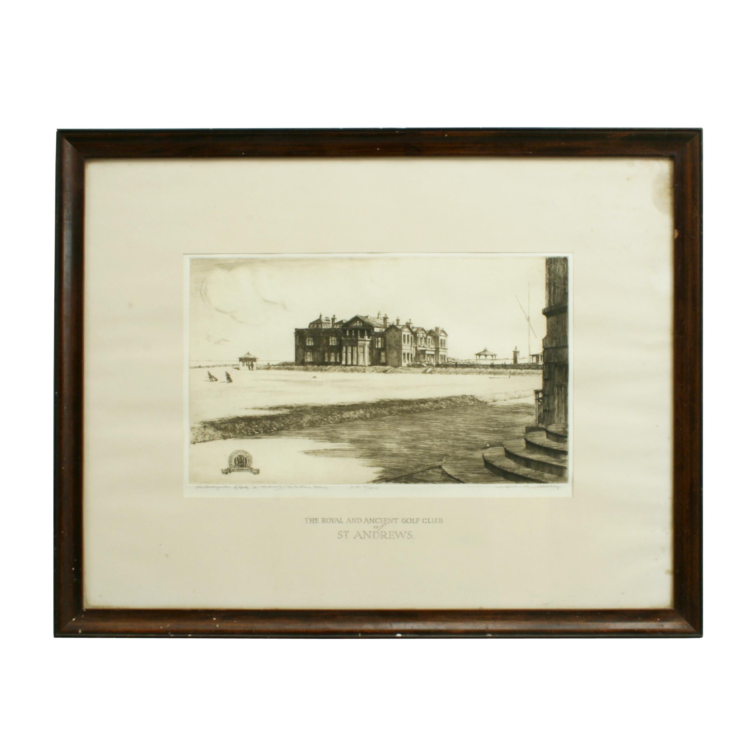 British St Andrews Golf Club, Bicentenary Etching, Ltd Edition 10/75 For Sale