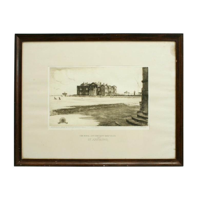 St Andrews Golf Club, Bicentenary Etching, Ltd Edition 10/75 For Sale