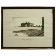 Vintage St Andrews Golf Club, Bicentenary Etching, Ltd Edition 10/75