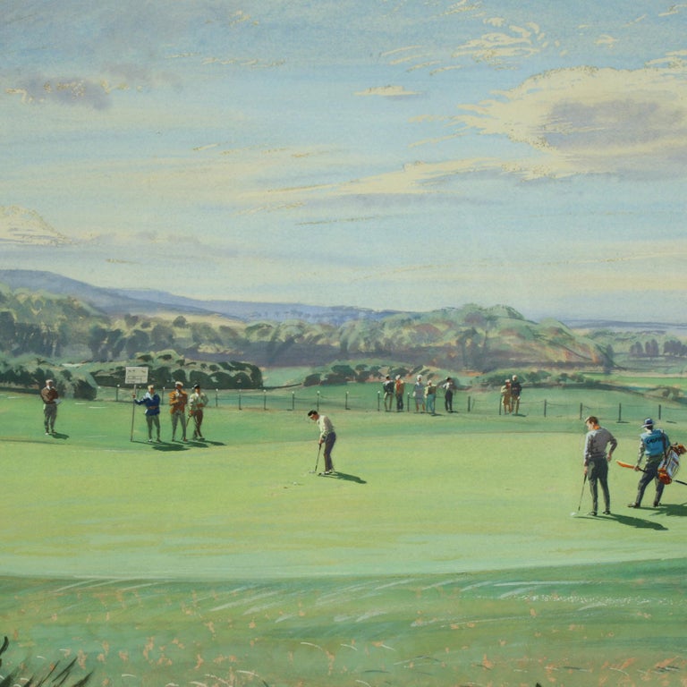 St Andrews Golf Painting by Arthur Weaver, Watercolour Painting For