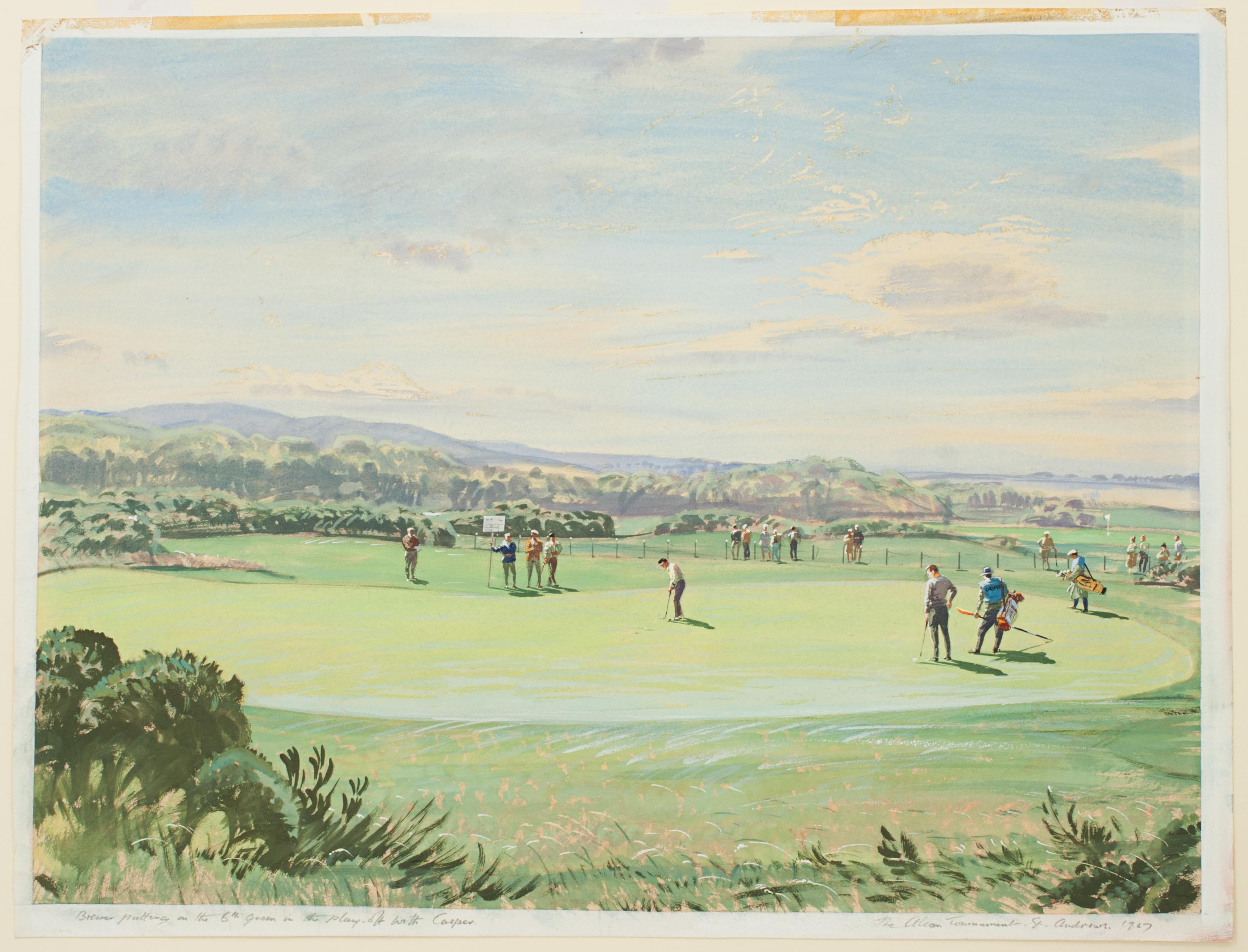 St Andrews Golf Painting by Arthur Weaver, Watercolor Painting 2