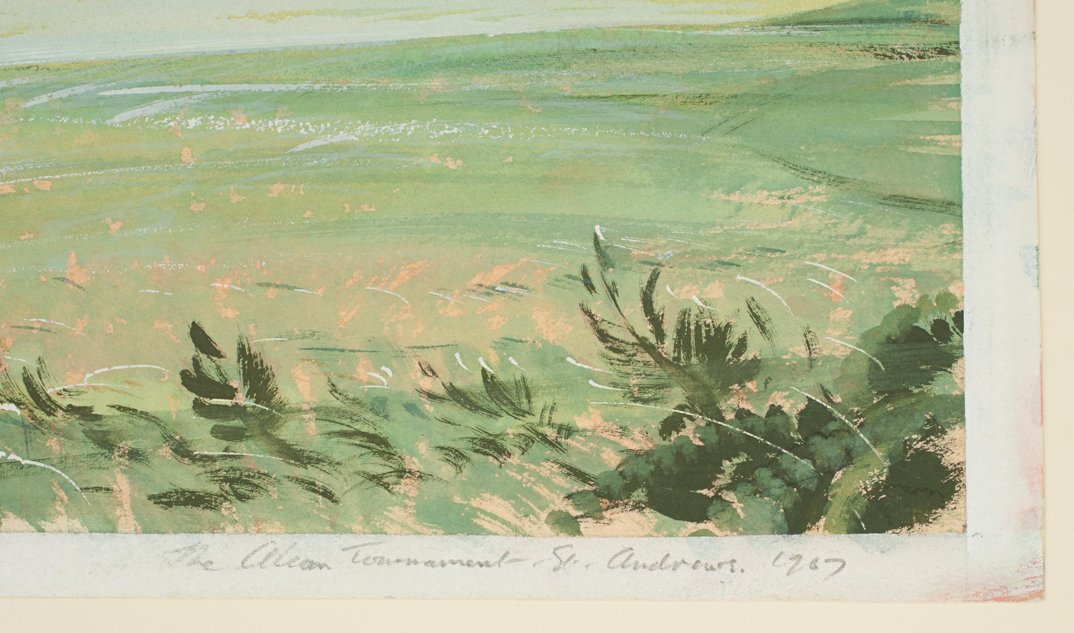 St Andrews Golf Painting by Arthur Weaver, Watercolor Painting 4