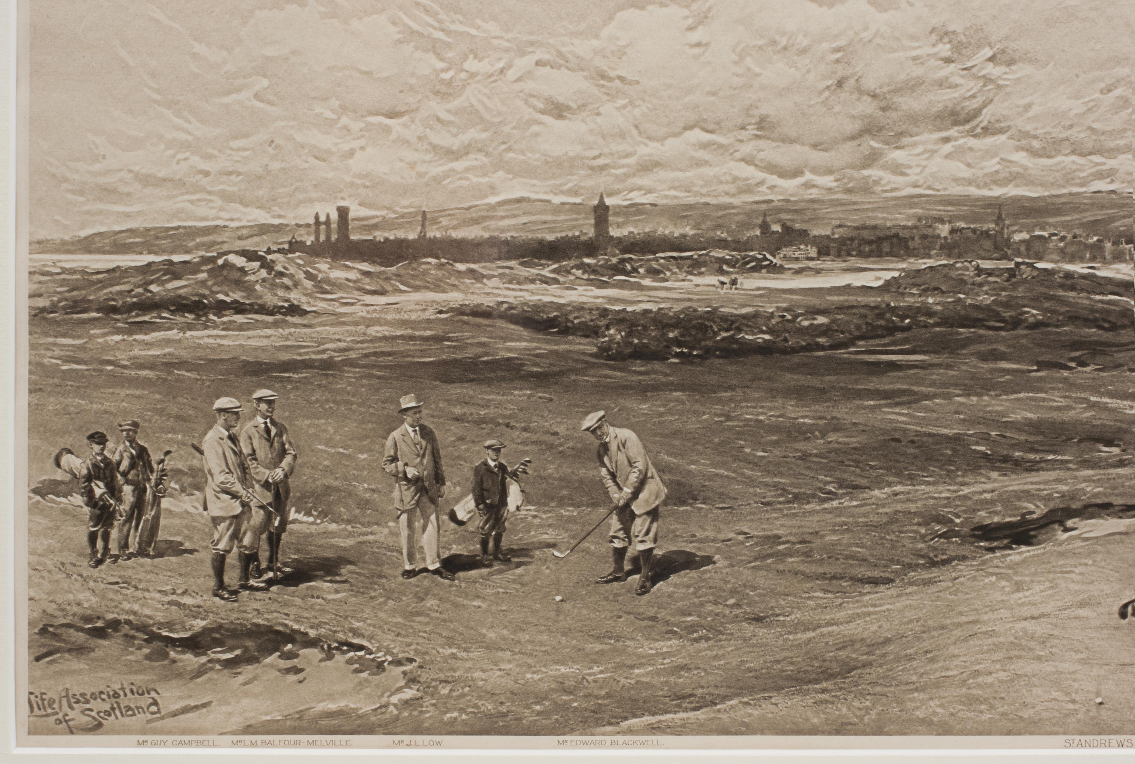 St Andrews, Golf Print, Life Association By Michael Brown In Good Condition In Oxfordshire, GB