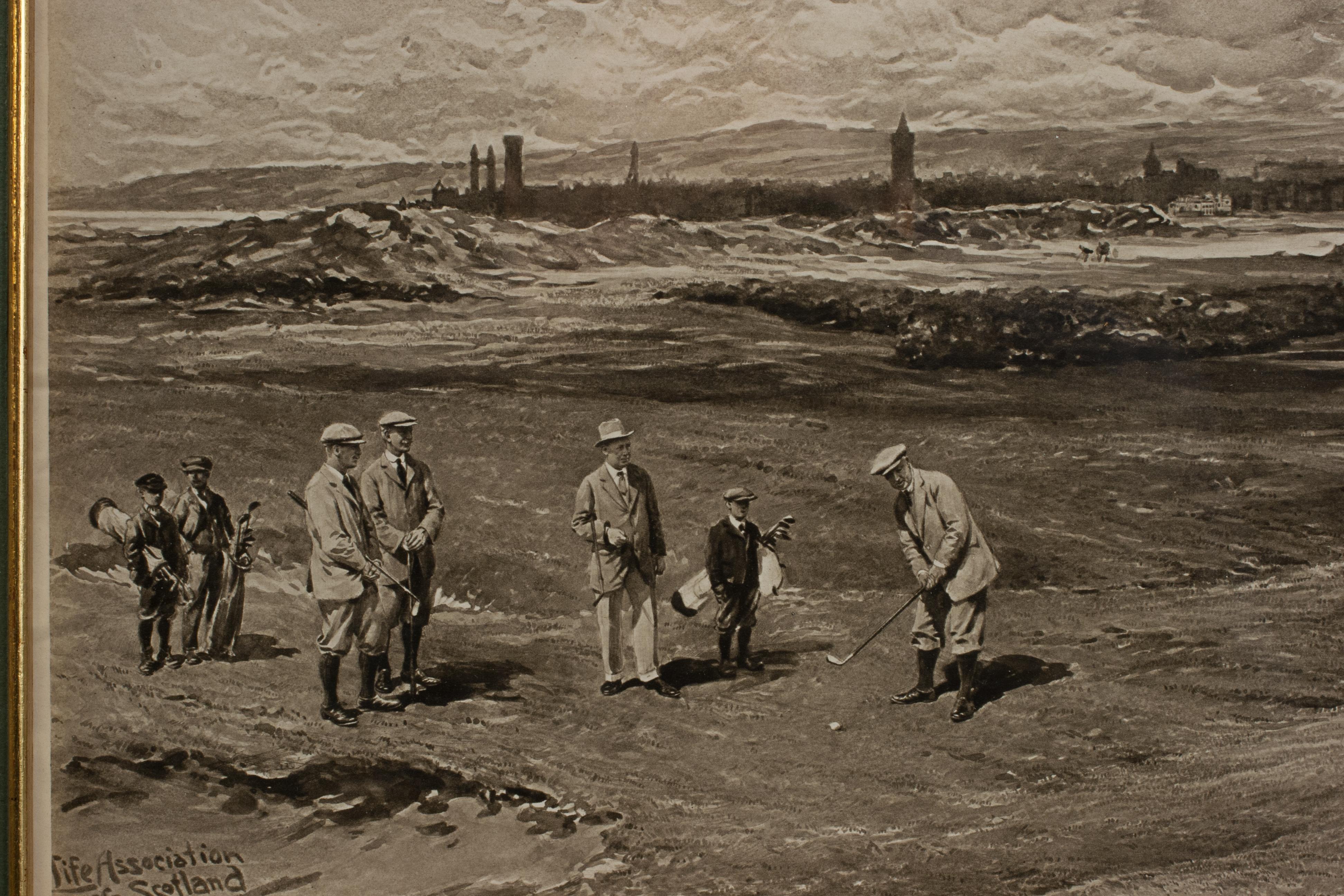 Chêne Andrews, Life Association Print By Michael Brown Golf Print en vente