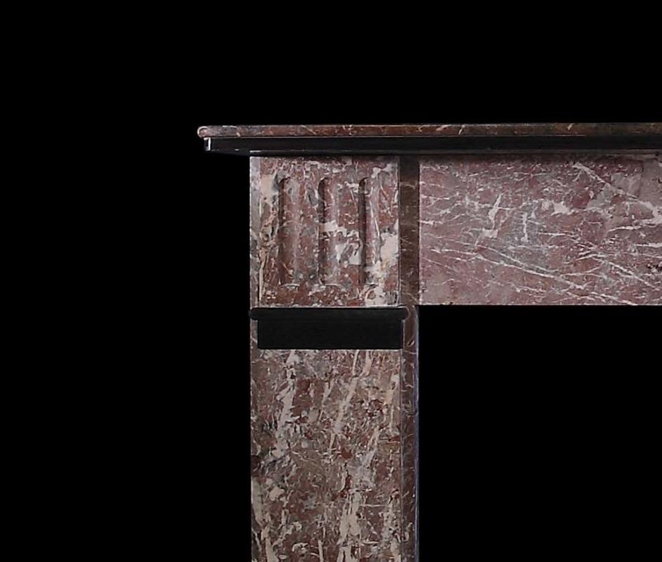 English St. Anne's Rouge Marble Mantel 'VIC-Y80' For Sale