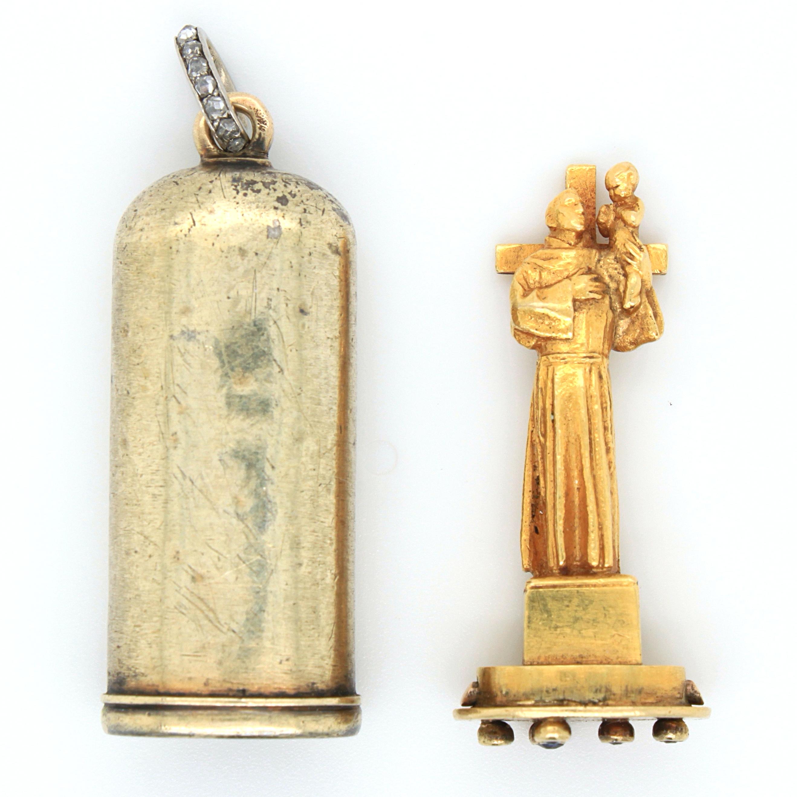 St Antonio and Child Pendant, by Jean Dampt, Retailed by Cartier, 19th Century 7