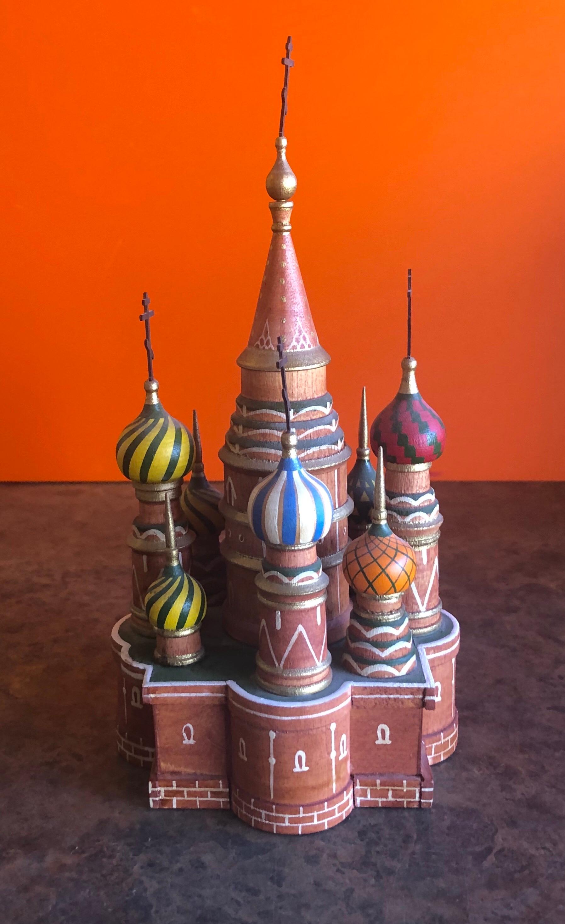 Hand-Painted St. Basil's Cathedral Sculpture / Model