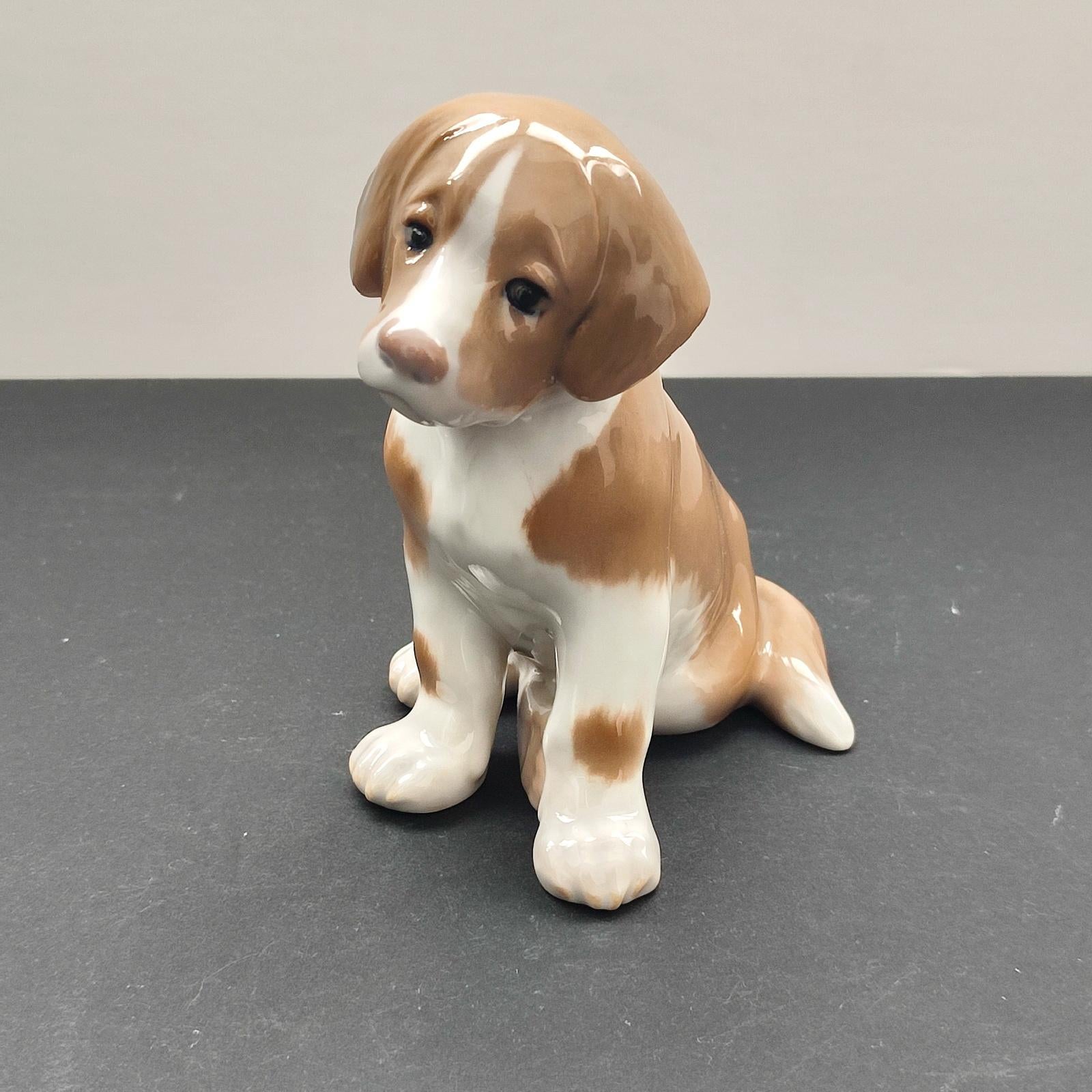 Porcelain St. Bernard Puppy, Bing & Grondahl Dog Figurine No. 1926, Free Shipping For Sale