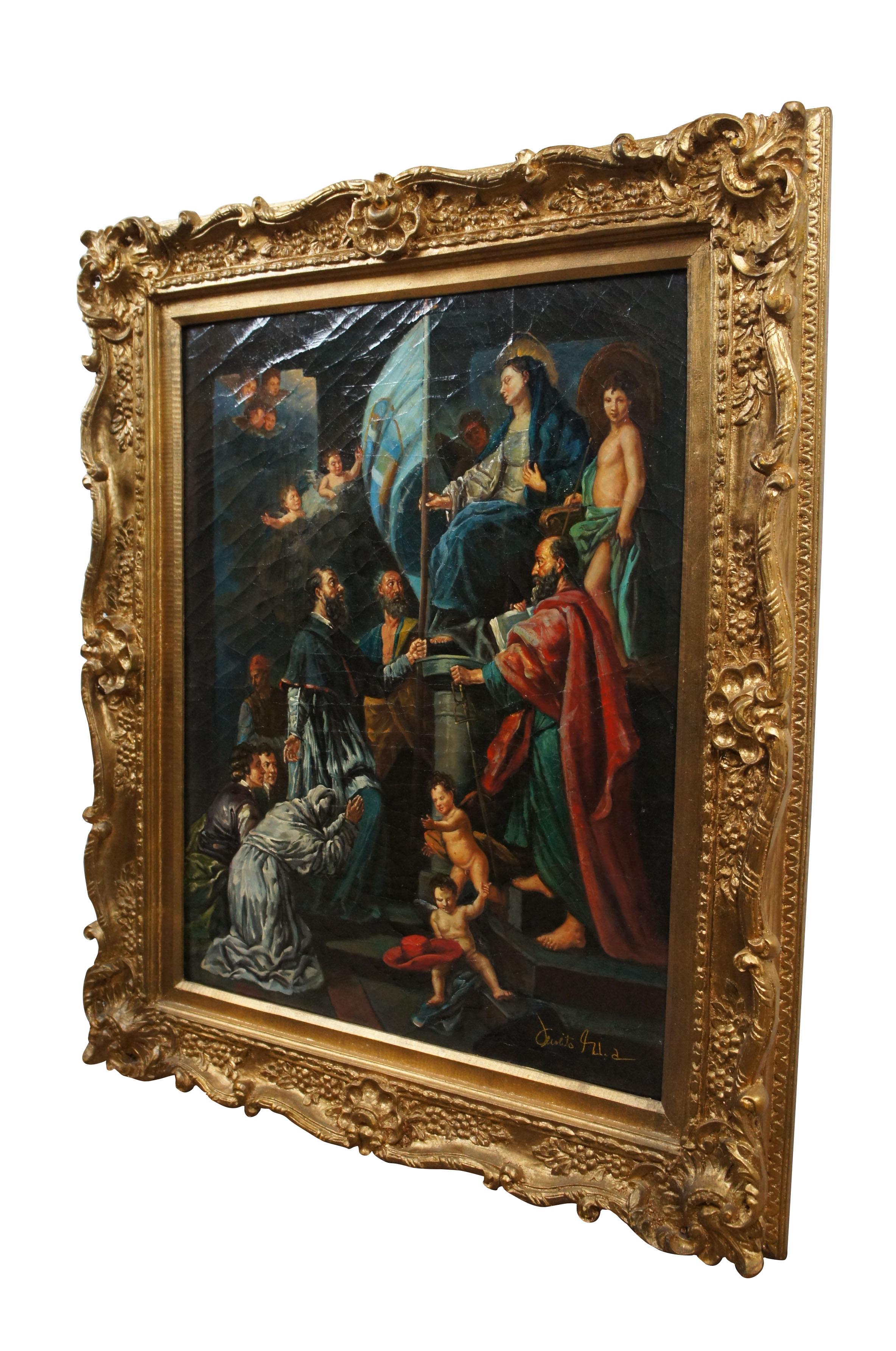 San Buenaventura recibiendo el Estandarte de la Virgen Después de Francesco Solimena 38