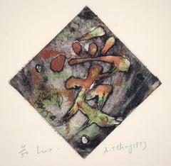 "Love" Stampa vintage a puntasecca di San Francisco di AT&T. Chang