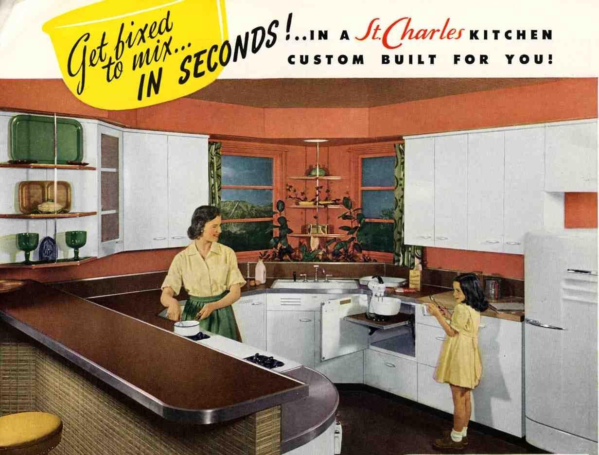 St. Charles Mid-Century Modern Steel Kitchen Cabinet Set, Wall-Mount, Gray 2