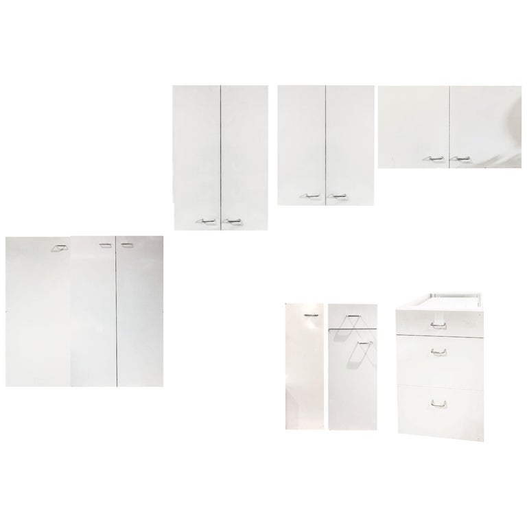 St. Charles MidCentury Modern Steel Kitchen Set, WallMount