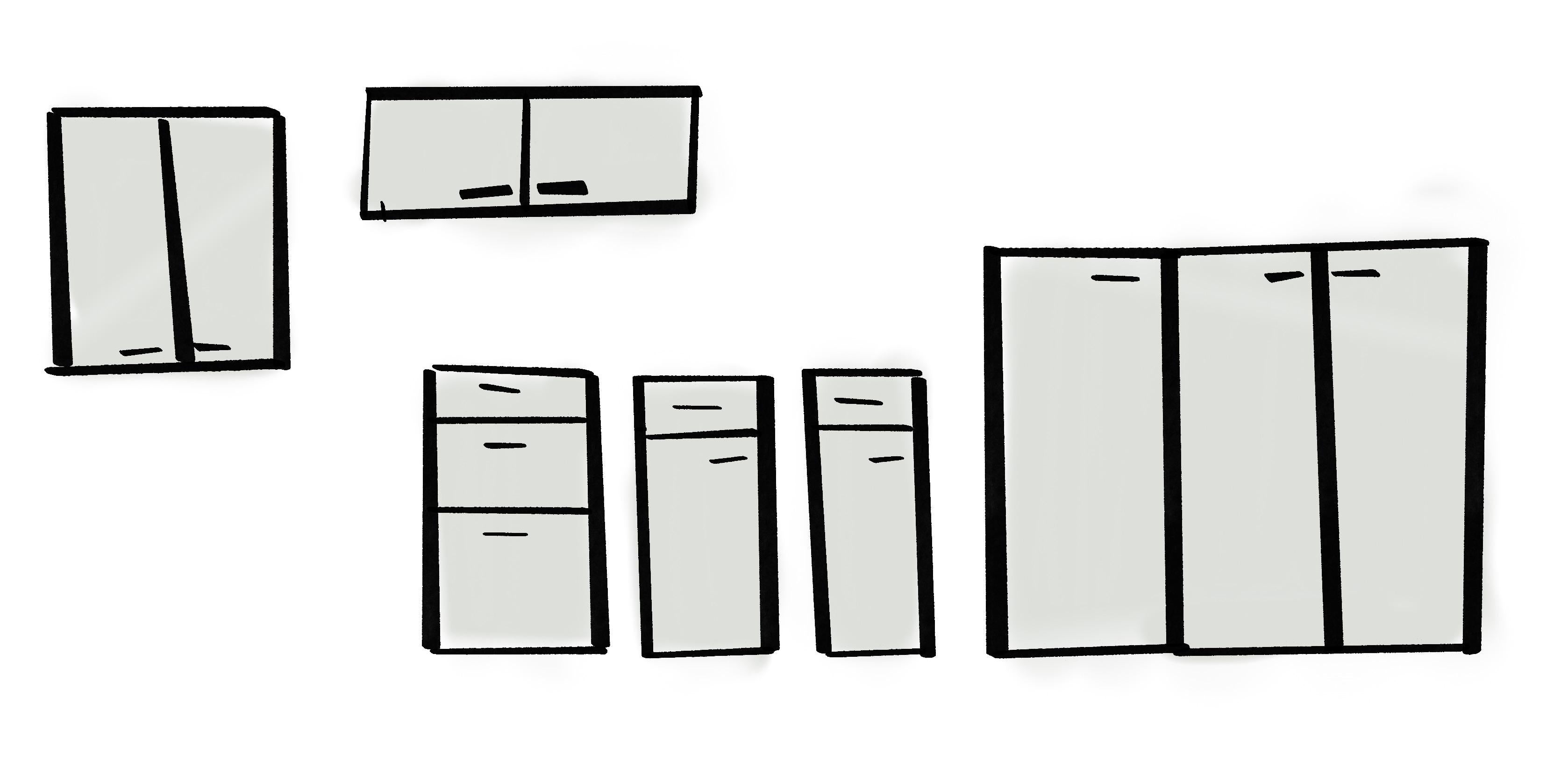 Moderner St. Charles-Keramikschrank aus Stahl aus der Mitte des Jahrhunderts, Wandhalterung, grau, Original 4