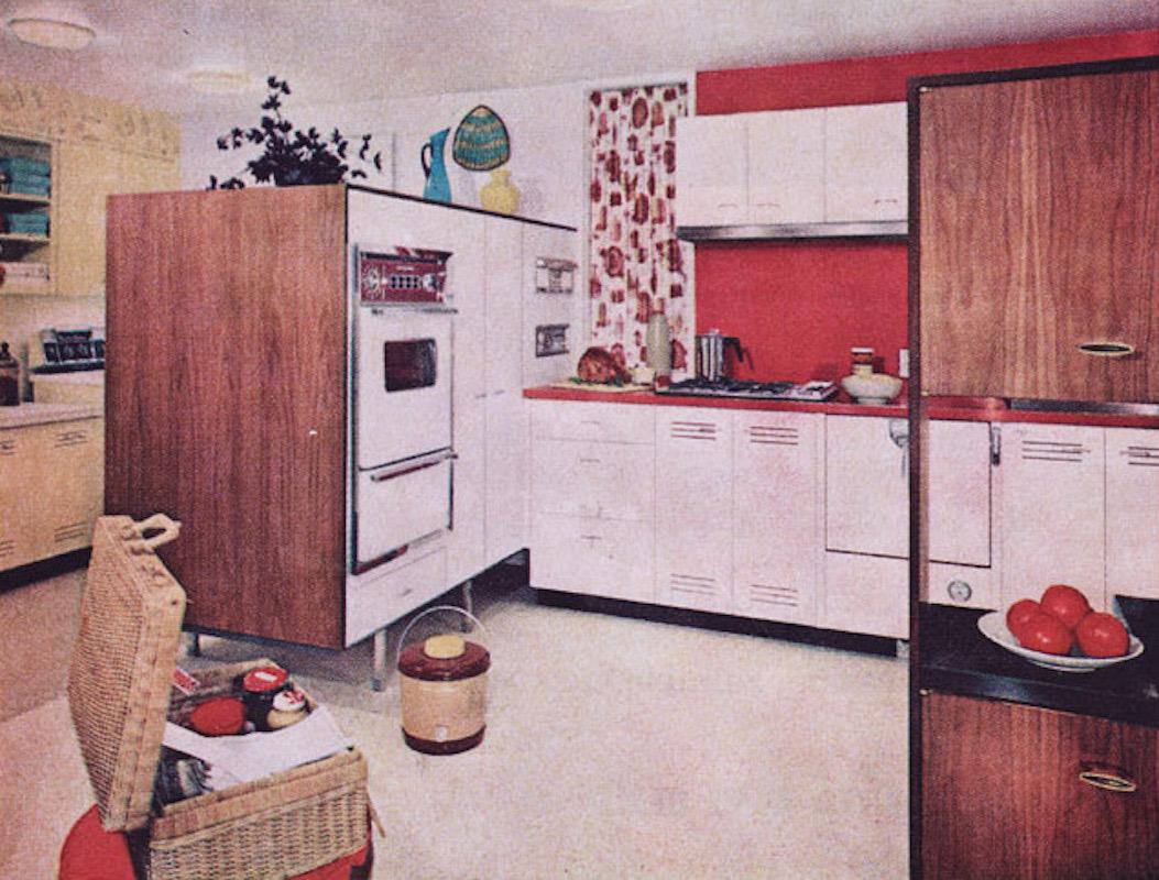 Mid-Century Modern Armoire de cuisine en acier moderne du milieu du siècle dernier de St. Charles, d'origine, des années 1940 en vente
