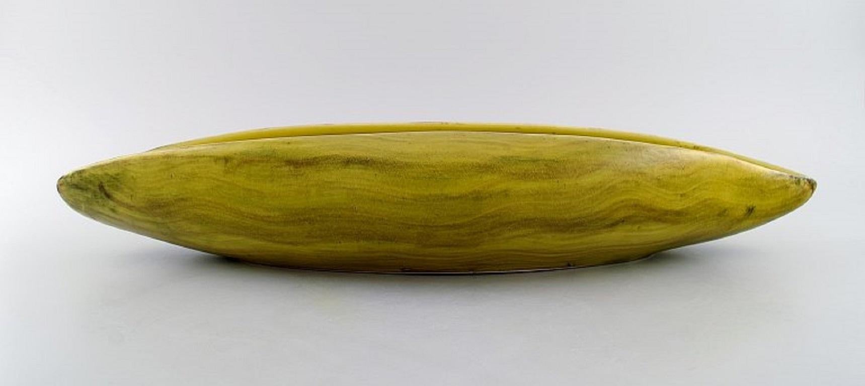 French St. Clement, France, Colossal Organically Shaped Bowl, Mid-20th C For Sale