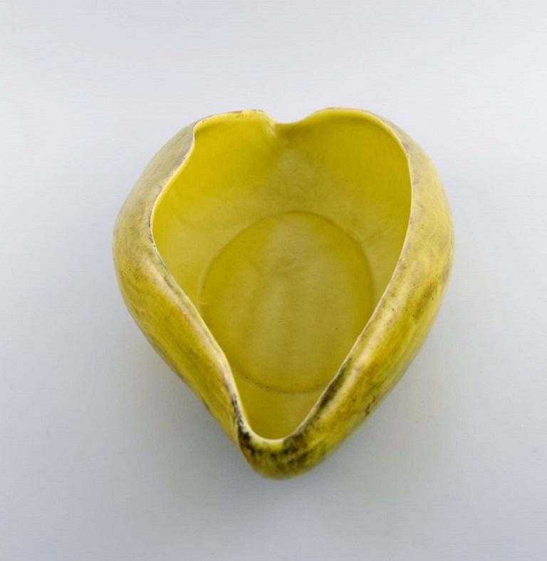 Stoneware St. Clement, France, Colossal Organically Shaped Bowl, Mid-20th C For Sale