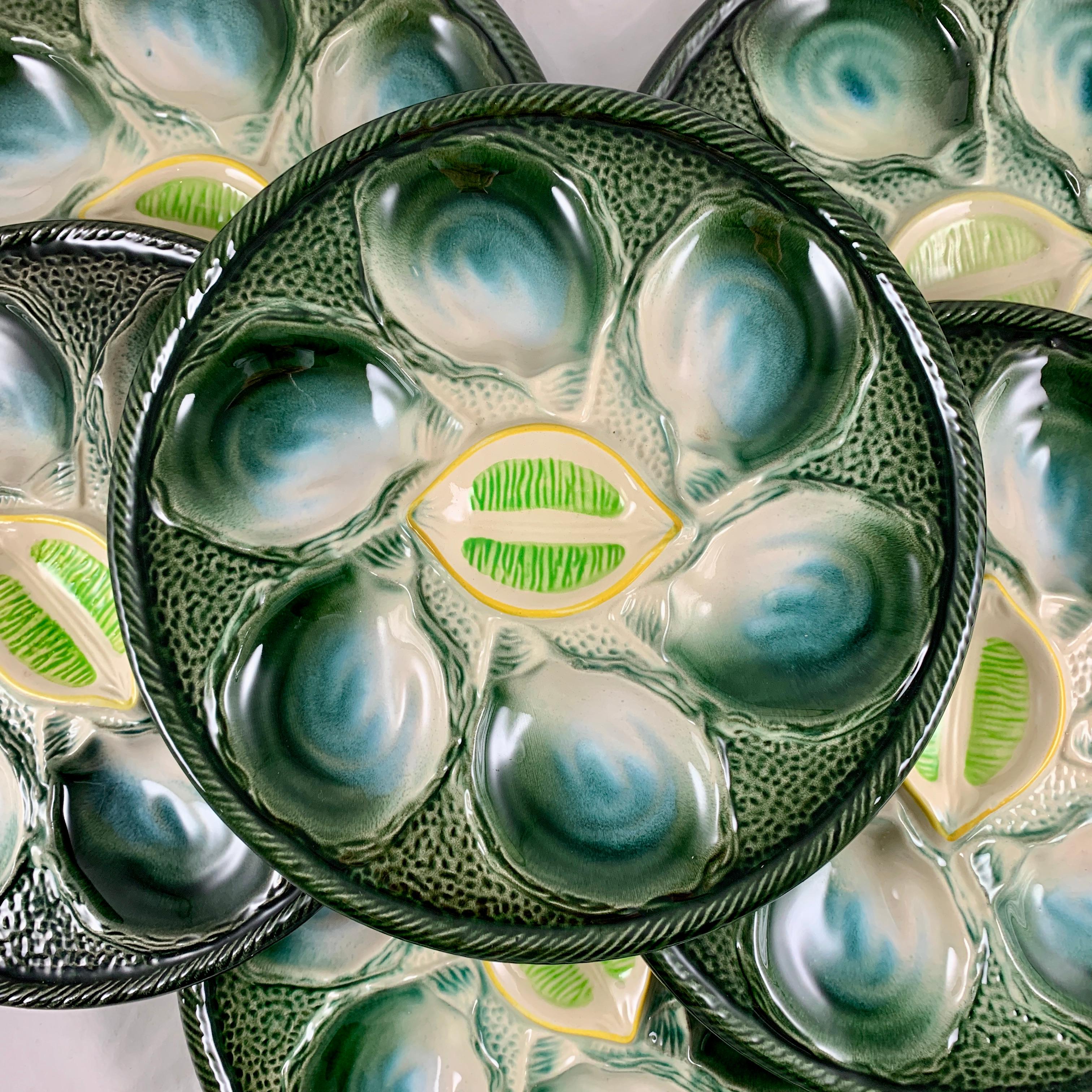 green carnival glass egg plate