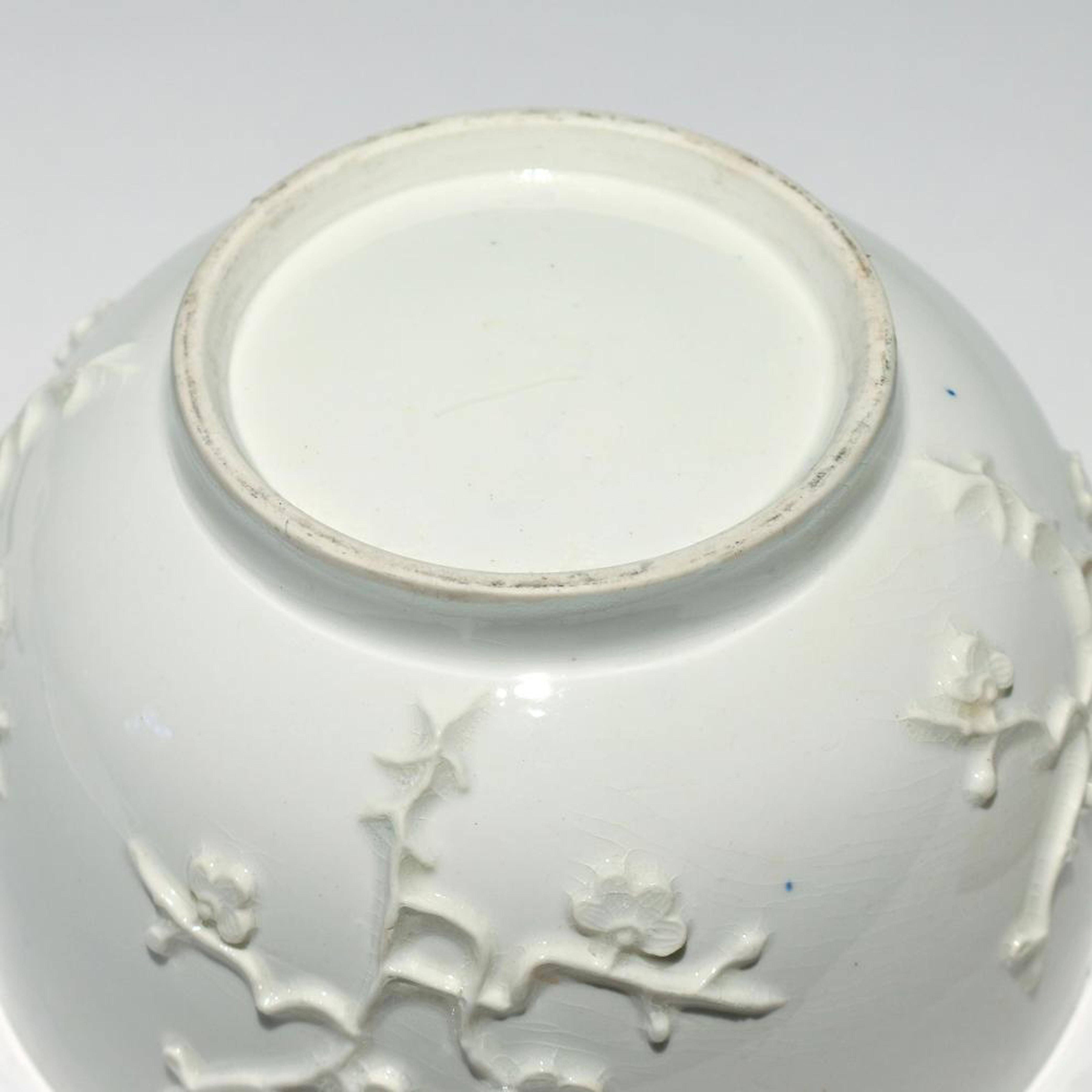 St. Cloud Porcelain Prunus Covered Bowl or Tureen & Cover, French, circa 1730 In Good Condition In Downingtown, PA
