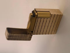 St DuPont 18ct Gold Plated Ligne 1 Small Cigarette Lighter Boxed & Serviced