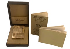 St DuPont placcato oro 18ct Ligne 1 Small Cigarette Lighter Boxed & Serviced
