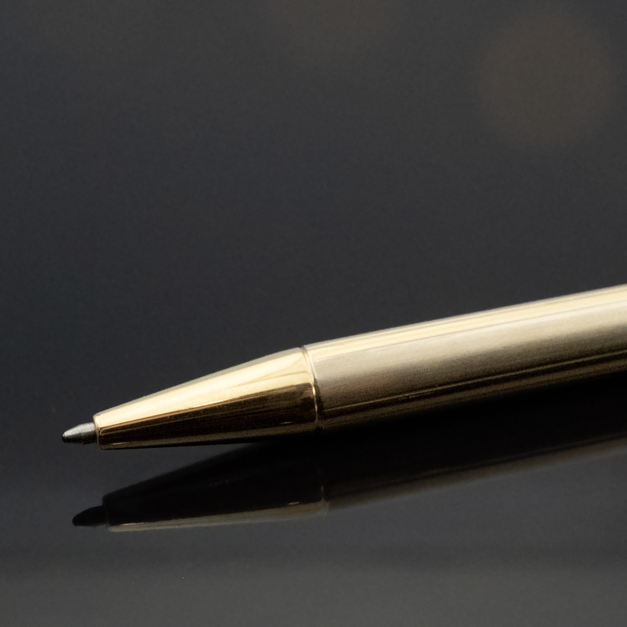 S.T. Bolígrafo Dupont de Oro Blanco y Amarillo de 18 quilates con Diamante en Excelente estado para la venta en Monte Carlo, MC