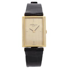 S.T. DuPont 18k Yellow Gold Manual Wind Men's Tank Watch