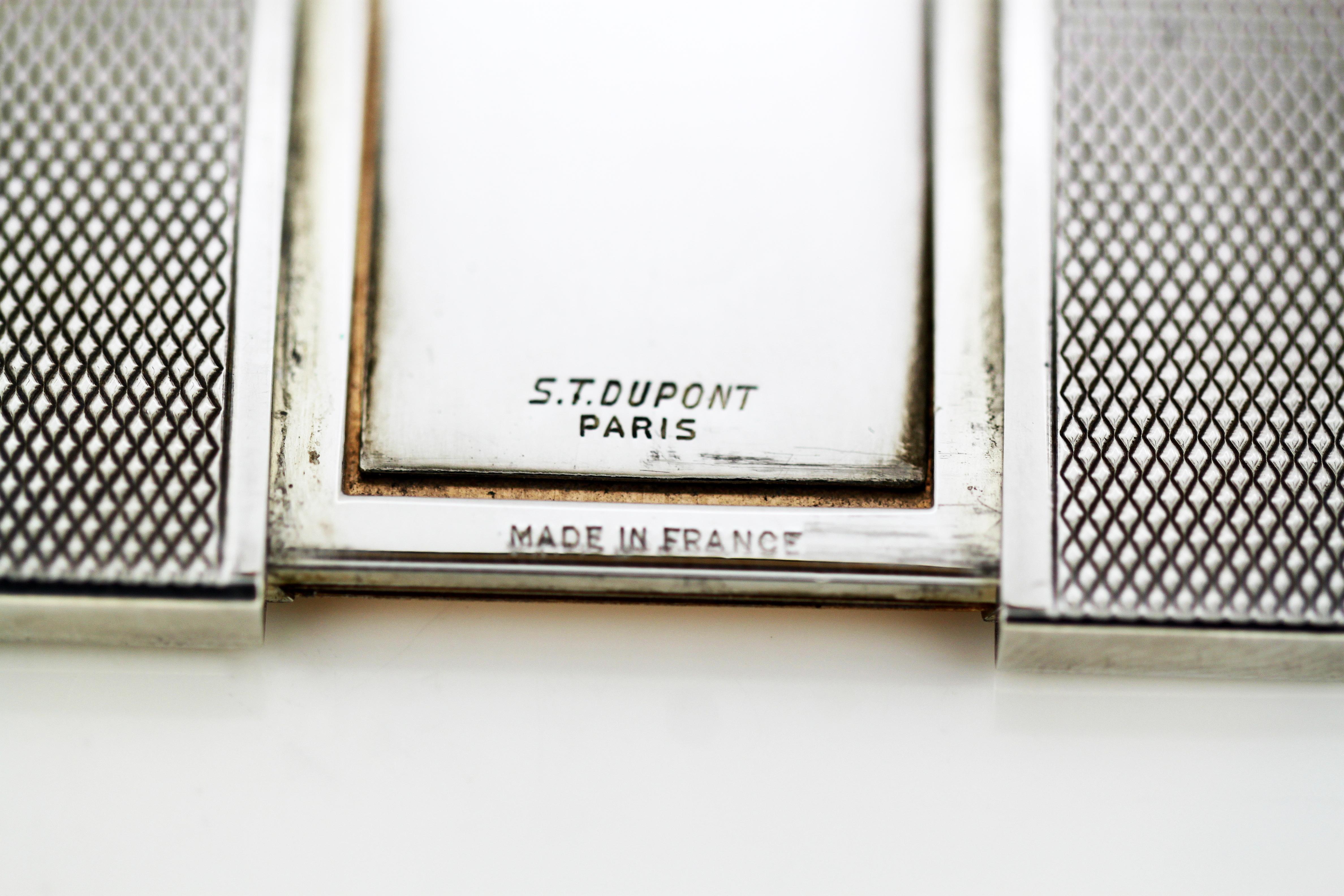 Sterling Silver S.T Dupont Antique French Silver Small Picture Frame, France, circa 1930s