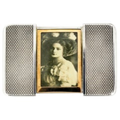 S.T Dupont Antique French Silver Small Picture Frame, France, circa 1930s