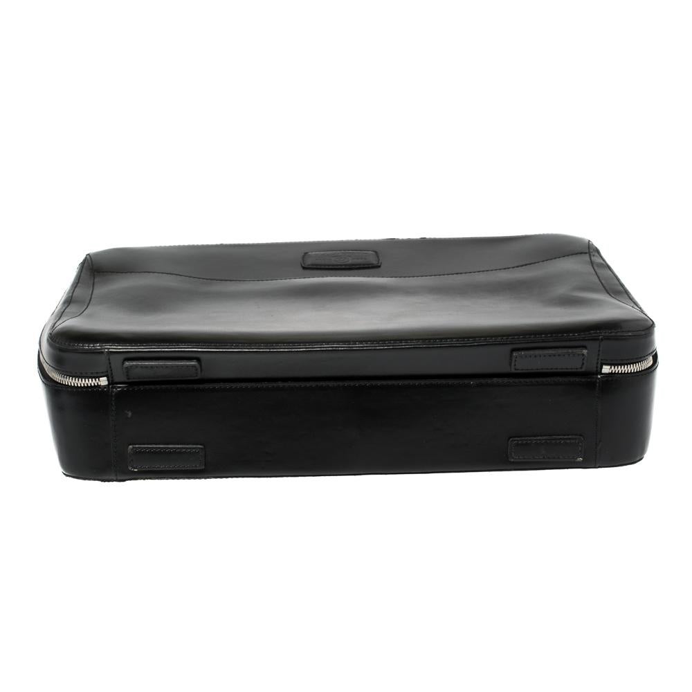 S.T. Dupont Black Leather Document Briefcase 1