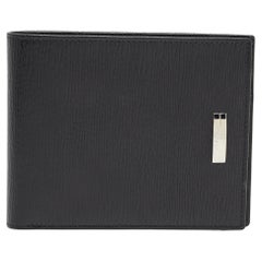 S.T. Dupont Black Textured Leather Bifold Wallet
