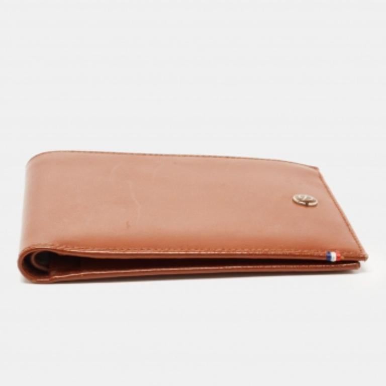 Men's S.T. Dupont Brown Leather Bifold Wallet For Sale