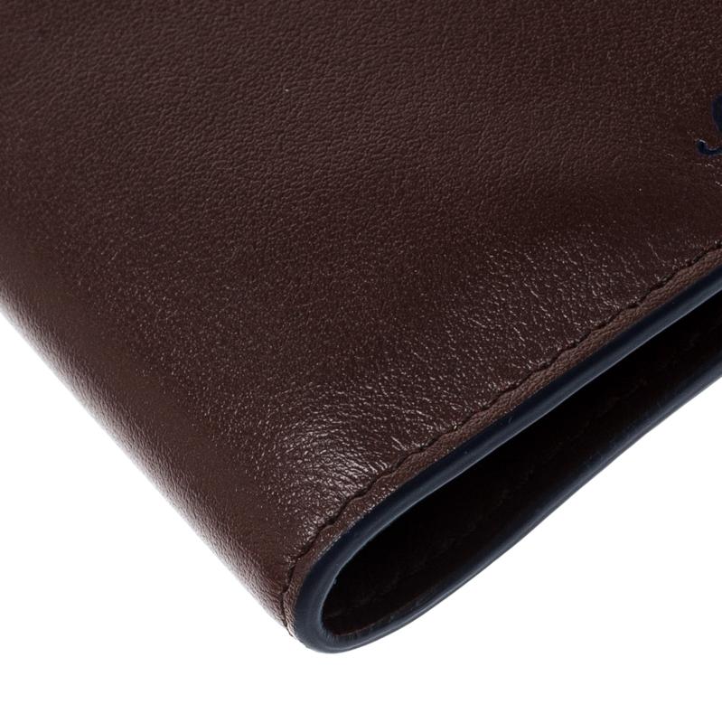 S.T. Dupont Brown Leather Line D Slim 7CC Bifold Wallet 4