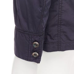 ST DUPONT charcoal grey nylon overstitched silver hardware blazer IT50 L