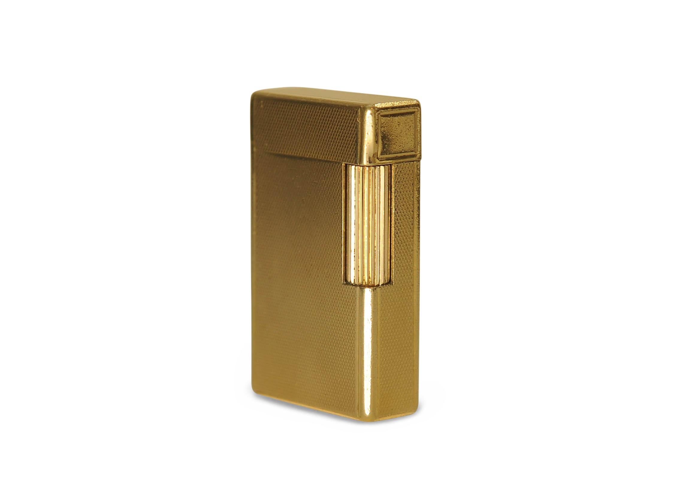 S. T. Dupont Classic 18ct Gold Plated Ligne 1 Large Lighter & DuPont Box Serviced en vente 4