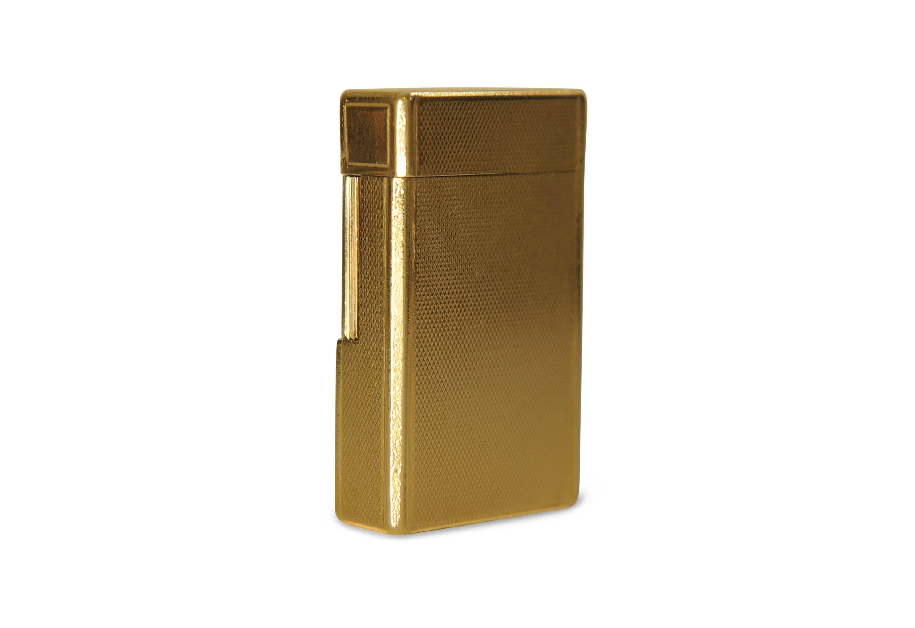 S. T. Dupont Classic 18ct Gold Plated Ligne 1 Large Lighter & DuPont Box Serviced en vente 8