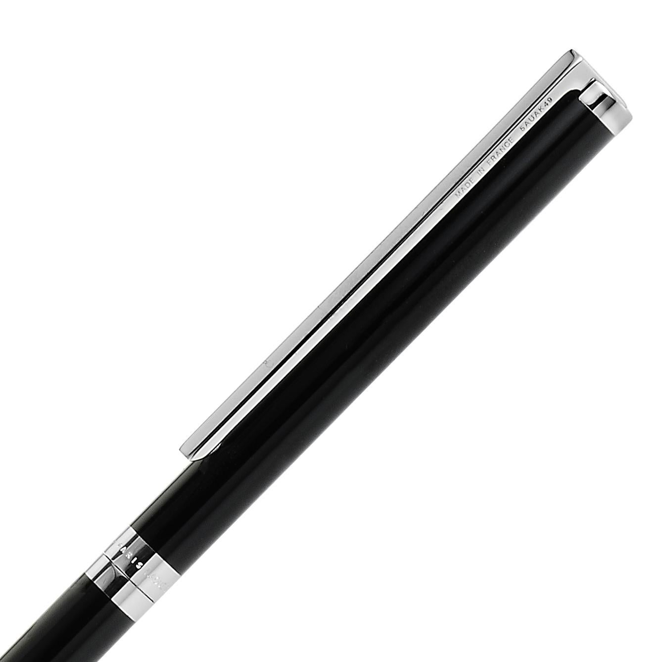 Women's or Men's S.T. Dupont Classique Black and Palladium Ballpoint Pen