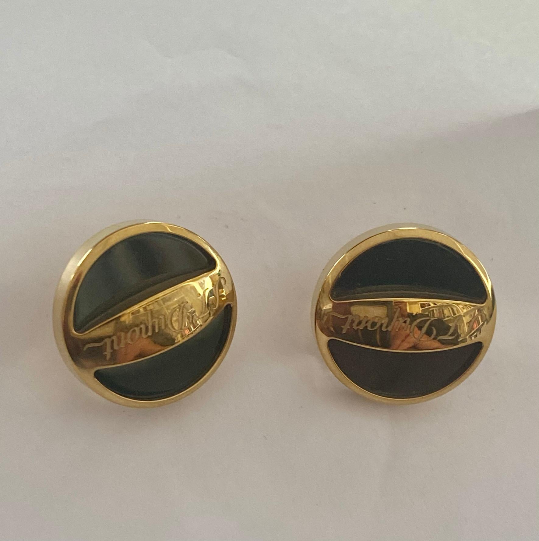 S.T. Dupont Cufflinks, Gold Plated, 