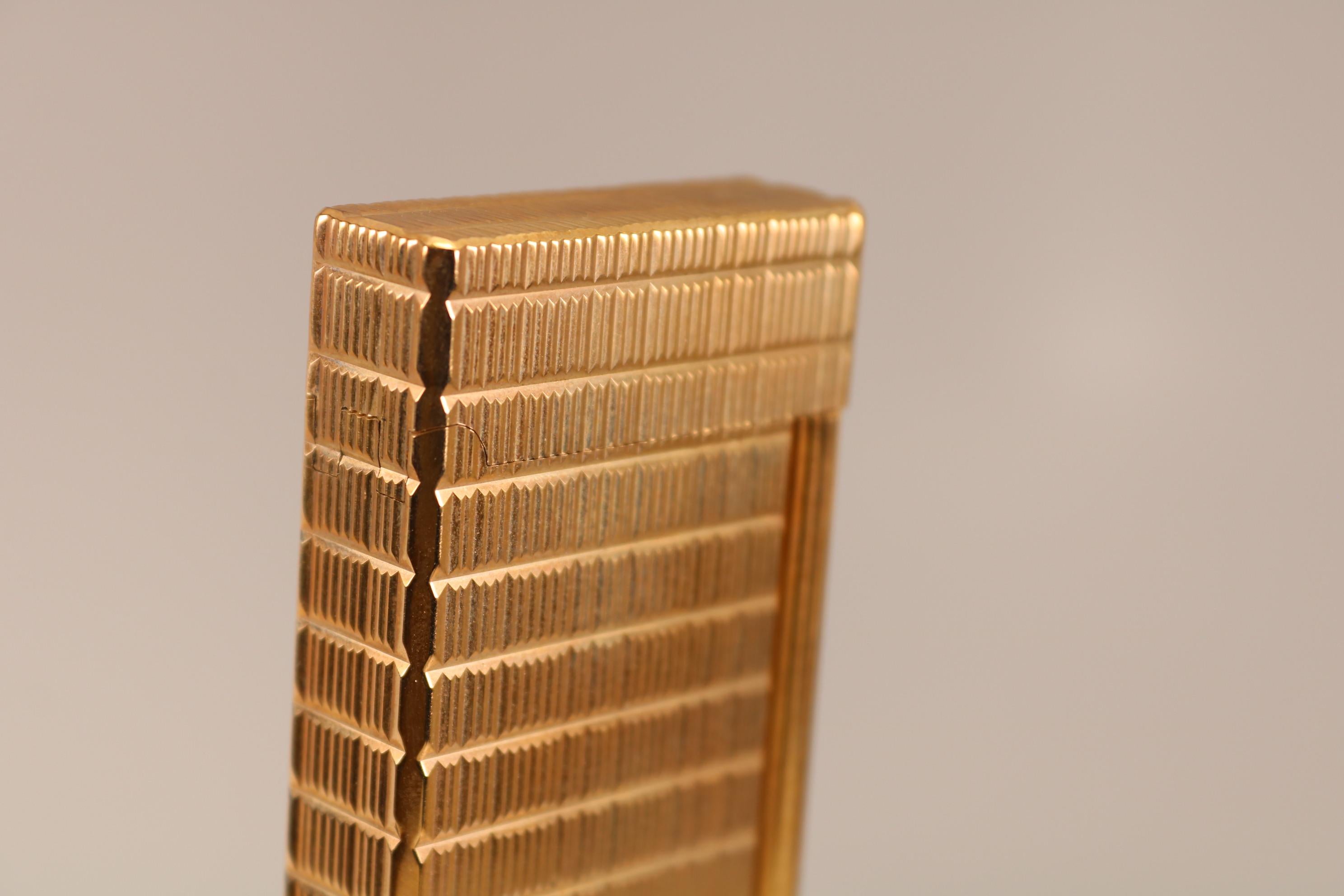 S.T. Dupont de Paris Gold-Plated Table Lighter with Fitted Box 1