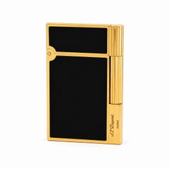 S.T. Dupont Gatsby Black Lacquer and Gold-Plated Lighter & Box