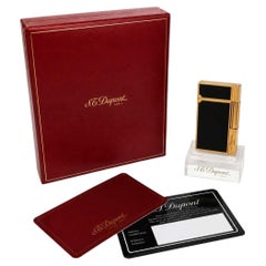 S.T. Dupont Gatsby Black Lacquer and Gold-Plated Lighter & Box
