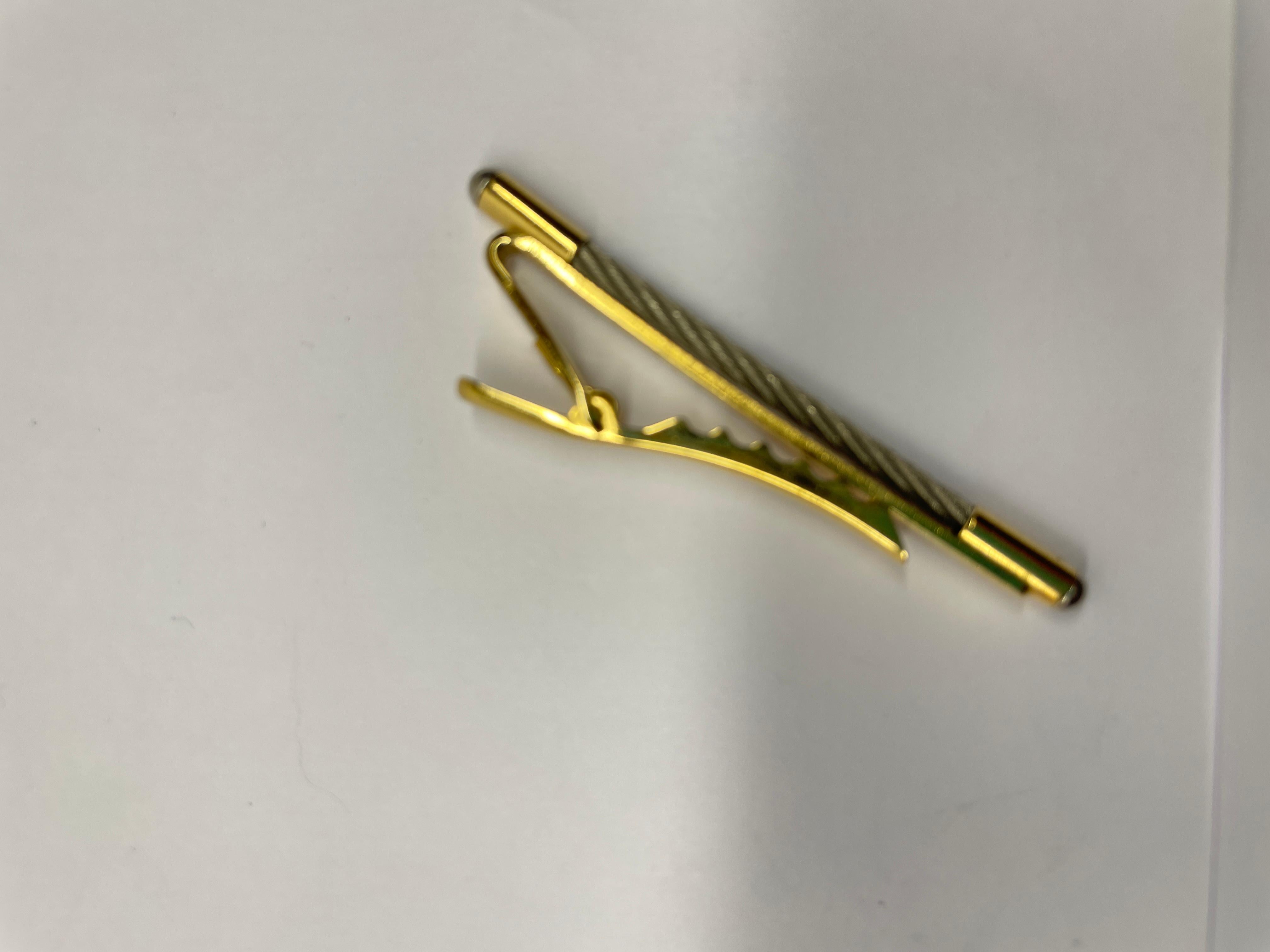 S.T. Dupont Gold Palladium 2-tone Vintage Tie Pin For Sale 5