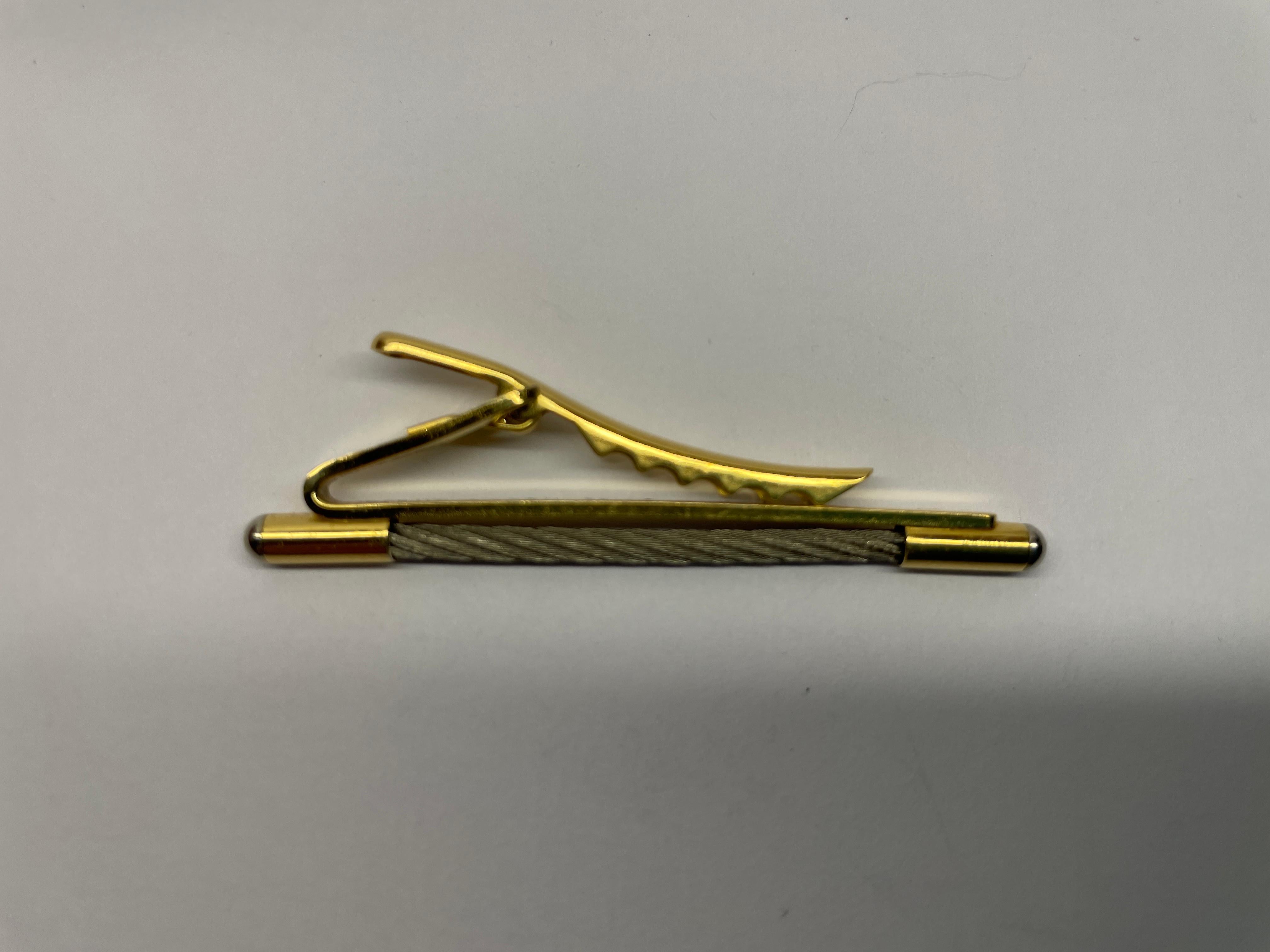 S.T. Dupont Gold Palladium 2-tone Vintage Tie Pin For Sale 3