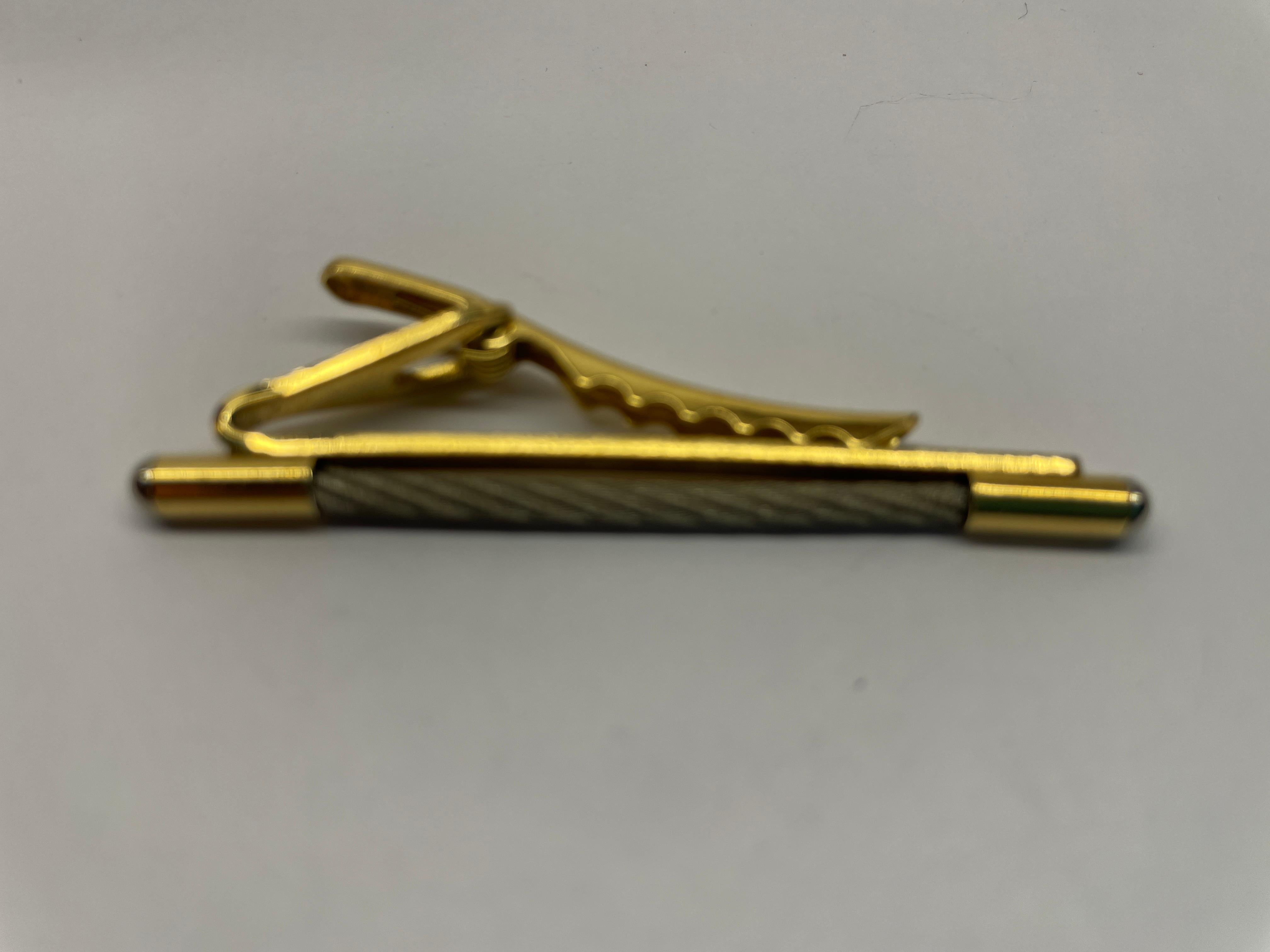 S.T. Dupont Gold Palladium 2-tone Vintage Tie Pin For Sale 4