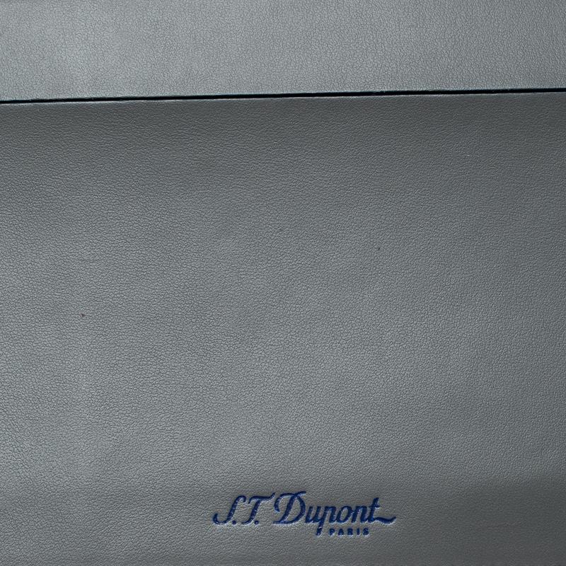 S.T. Dupont Grey Leather Plat Slim Organizer 5