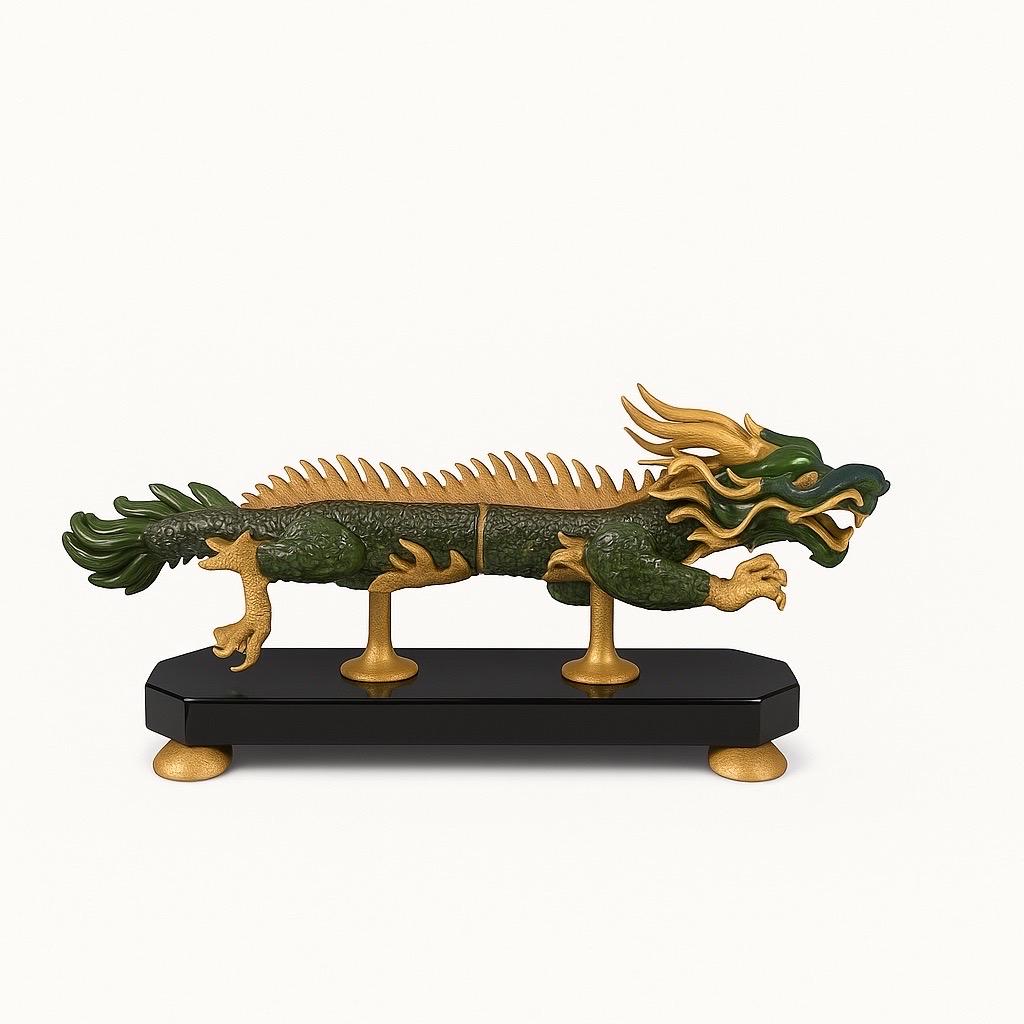 S.T. Penna Dupont Haute Création Nephrite Il Drago Imperiale, pezzo raro n. 1/1 In condizioni ottime in vendita a Tarzana, CA