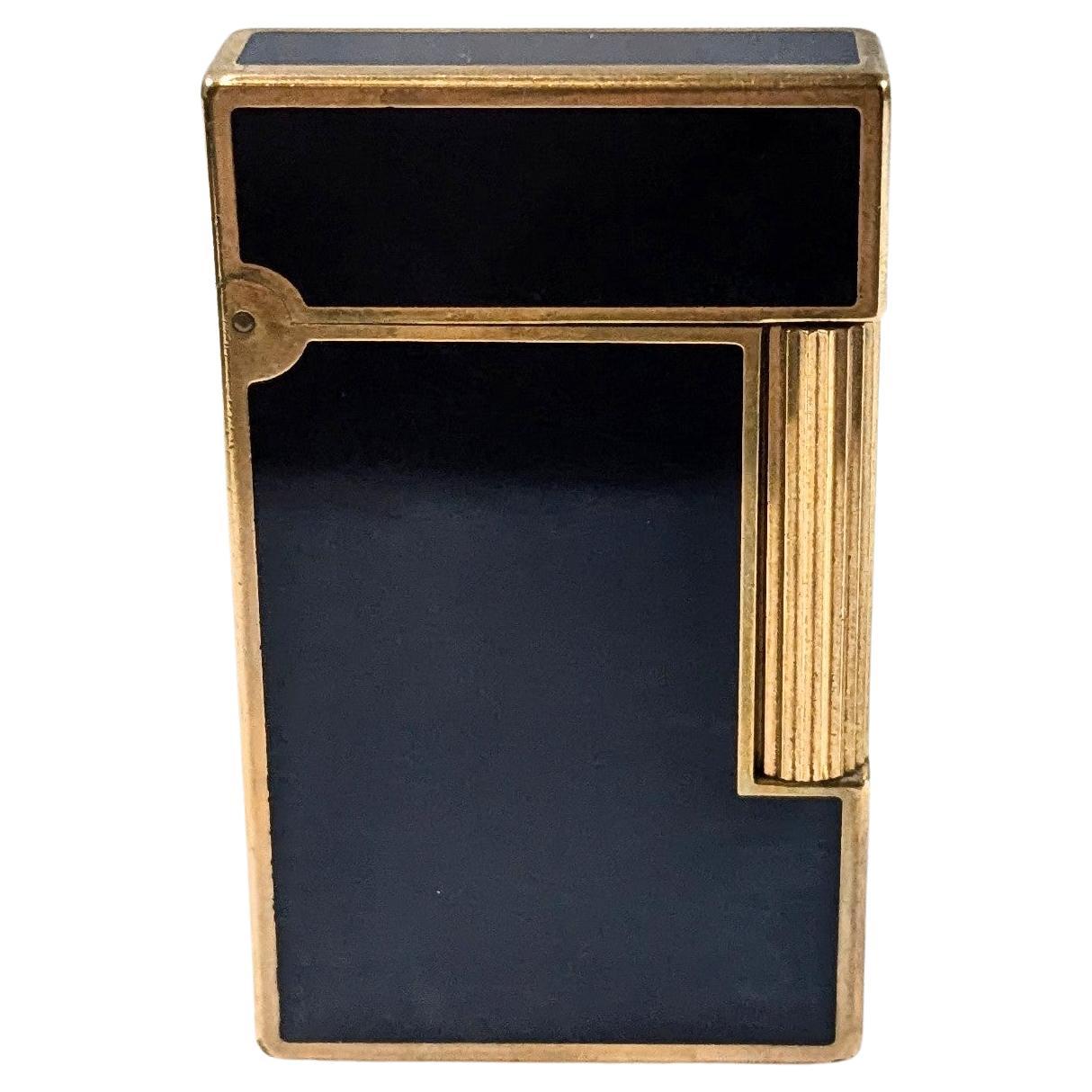 ST Dupont Lighter Laque de Chine Blue Gold Original France Paris