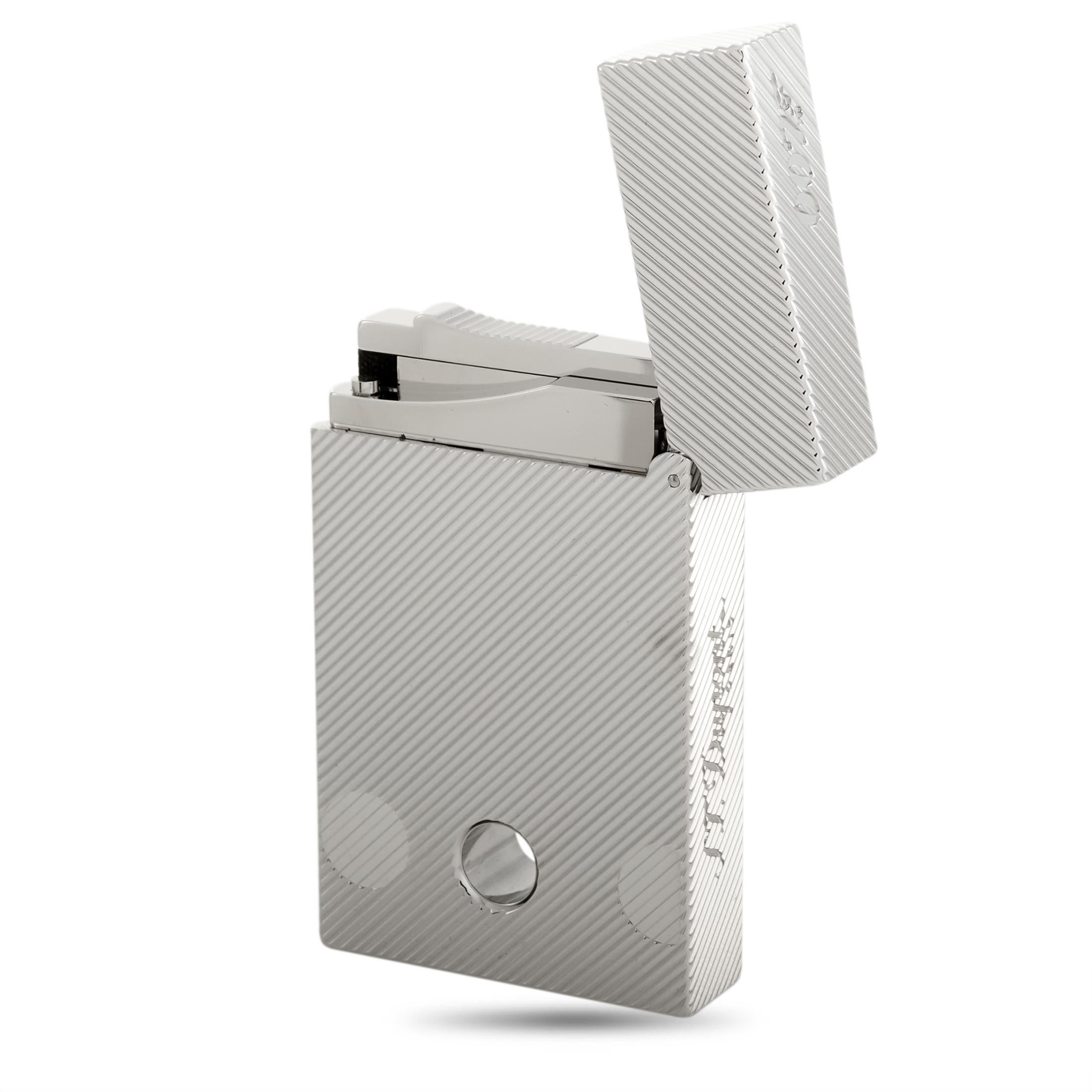This S.T. Dupont lighter from the “Ligne 2” collection is created as an homage to the iconic fictional British agent James Bond, and its design is based on the famous 007 logo. The lighter is made out of palladium and weighs 120 grams, measuring